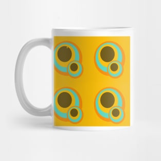 1970’s style pattern -mustard and browns Mug